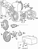 Blower HsgRewind Assemblies Diagram and Parts List for 251412-0194-99  Briggs and Stratton Engine